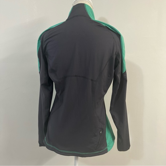 LL Bean Jacket Medium Green Performance Stretch Full Zip 286686 Wicking - Picture 7 of 8